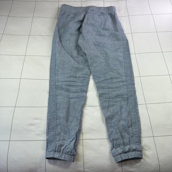 Athleta Pants Womens 2 Blue Cabo Linen Jogger Drawstring High Rise Breathable - Picture 3 of 12